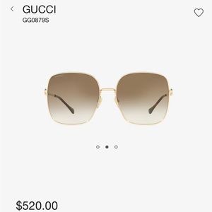 Gold square framed Gucci sunglasses